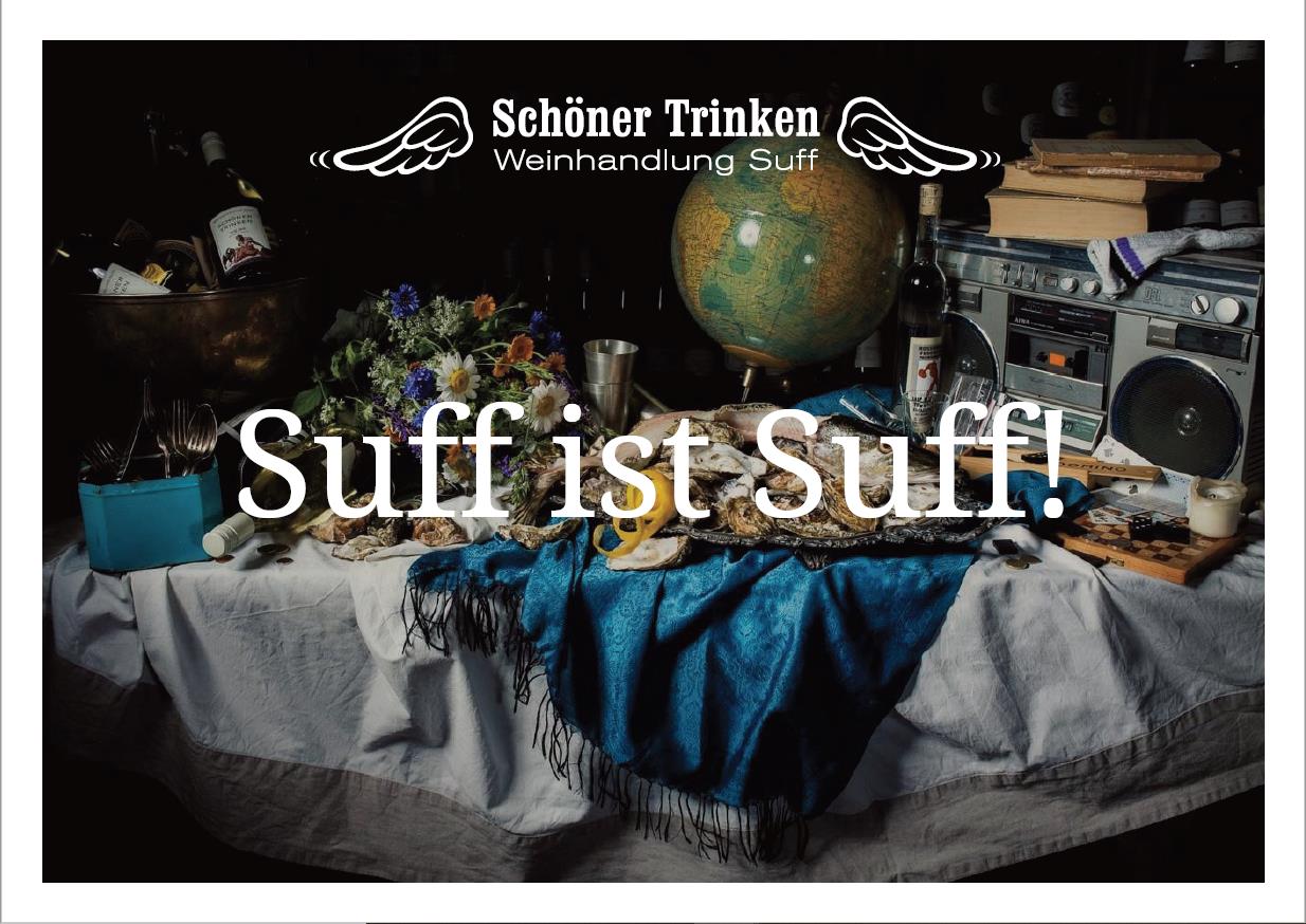 Schöner Trinken Postkarte "Suff ist Suff!" 5 Stück